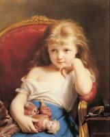 Zuber-Buhler, Fritz - Young Girl Holding a Doll